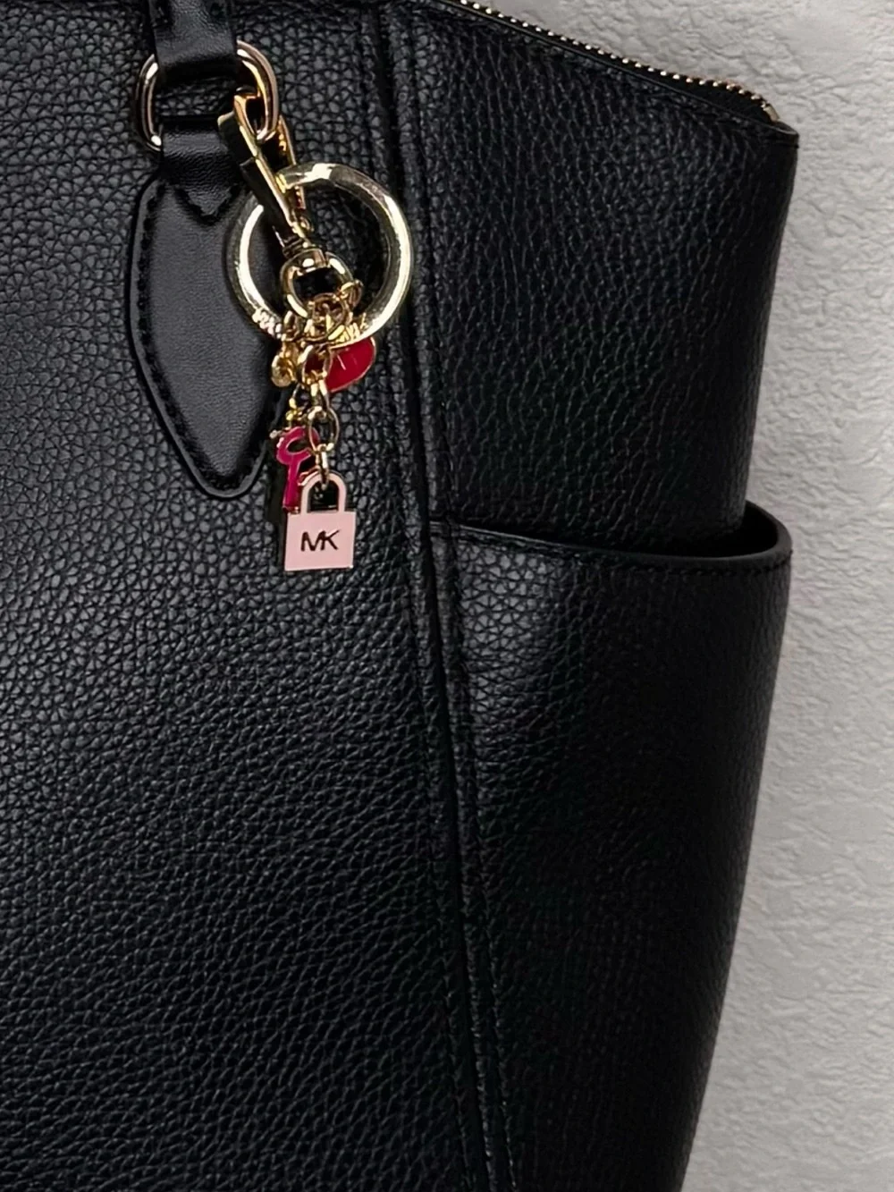 Michael Kors Black Pebbled Leather Tote with Gold Hardware - Picture 6 of 14